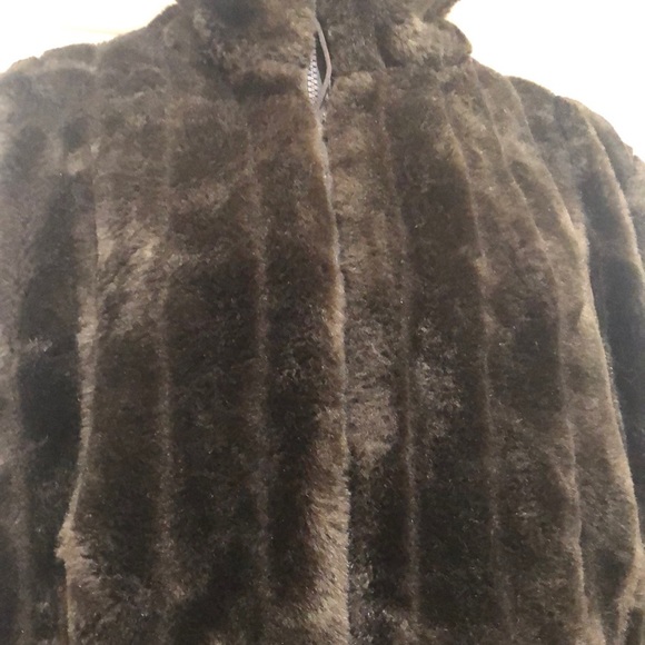 Vintage Braetan Faux Fur Dark Brown Coat Size18/20 - Picture 2 of 10